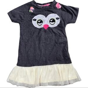 colette lilly M 5/6 tulle tutu mesh skirt owl tee